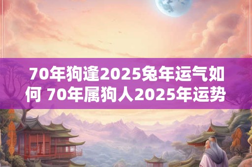 70年狗逢2025兔年运气如何 70年属狗人2025年运势好不好