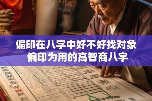 偏印在八字中好不好找对象 偏印为用的高智商八字