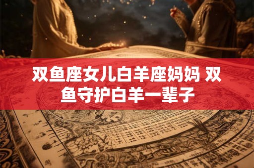 双鱼座女儿白羊座妈妈 双鱼守护白羊一辈子