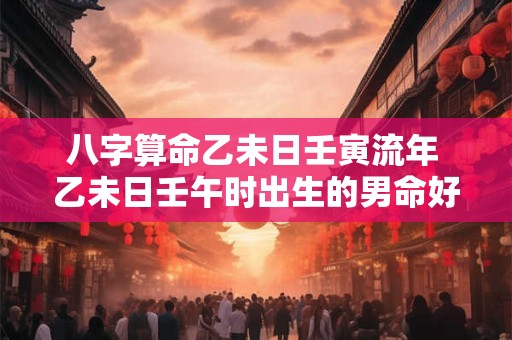 八字算命乙未日壬寅流年 乙未日壬午时出生的男命好吗