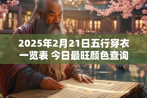 2025年2月21日五行穿衣一览表 今日最旺颜色查询