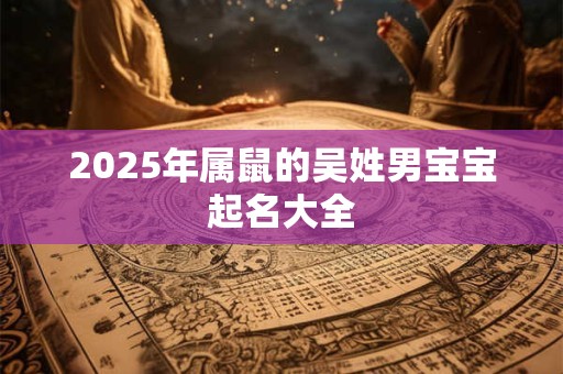 2025年属鼠的吴姓男宝宝起名大全 2025年属鼠的吴姓男宝宝起名大全