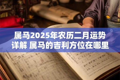 属马2025年农历二月运势详解 属马的吉利方位在哪里
