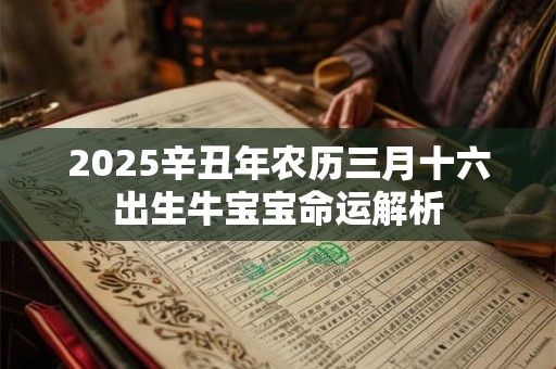 2026辛丑年农历三月十六出生牛宝宝命运解析