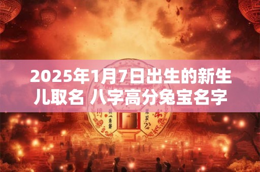 2025年1月7日出生的新生儿取名 八字高分兔宝名字