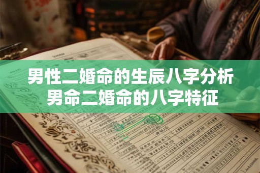 男性二婚命的生辰八字分析 男命二婚命的八字特征
