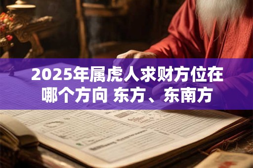 2025年属虎人求财方位在哪个方向 东方、东南方