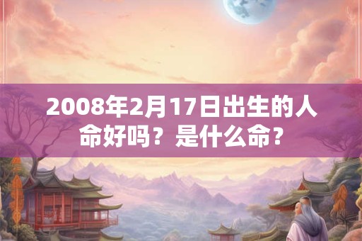 2008年2月17日出生的人命好吗？是什么命？