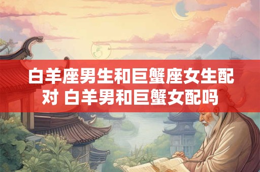 白羊座男生和巨蟹座女生配对 白羊男和巨蟹女配吗