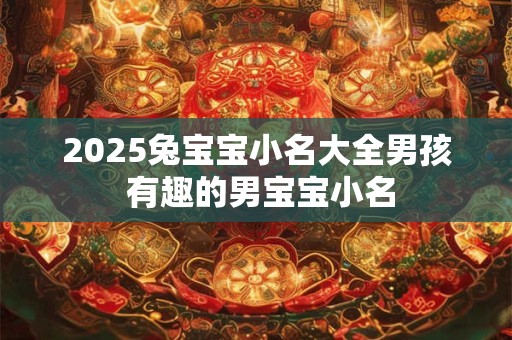 2025兔宝宝小名大全男孩 有趣的男宝宝小名