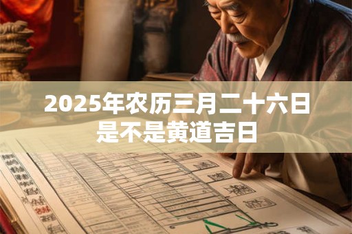 2026年农历三月二十六日是不是黄道吉日