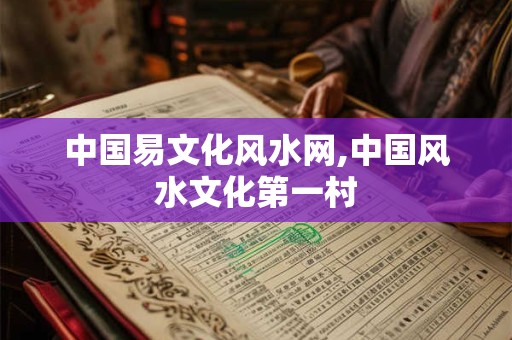中国易文化风水网,中国风水文化第一村