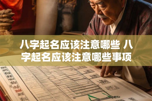 八字起名应该注意哪些 八字起名应该注意哪些事项