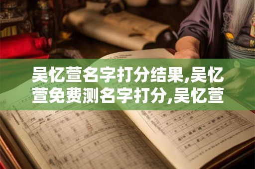 吴忆萱名字打分结果,吴忆萱免费测名字打分,吴忆萱周易免费测名字打分