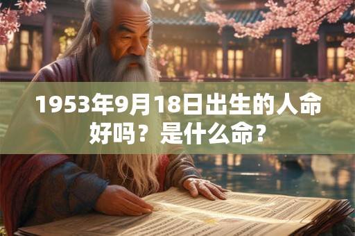 1953年9月18日出生的人命好吗？是什么命？