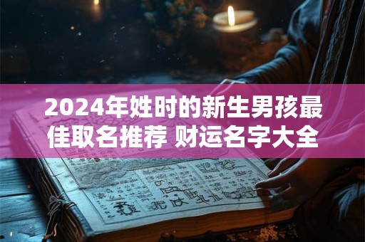 2024年姓时的新生男孩最佳取名推荐 财运名字大全