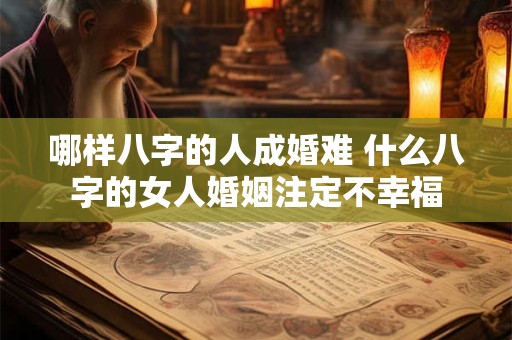 哪样八字的人成婚难 什么八字的女人婚姻注定不幸福