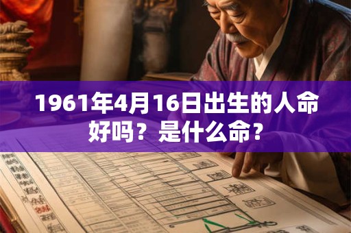 1961年4月16日出生的人命好吗？是什么命？