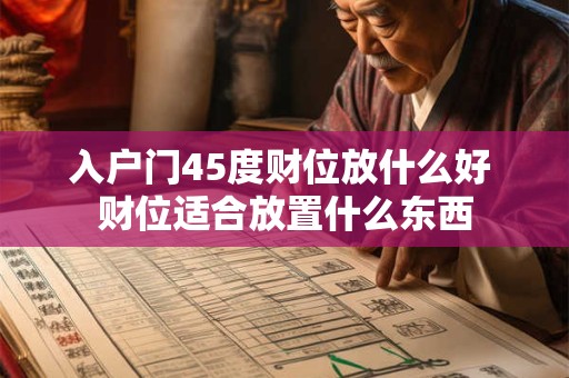 入户门45度财位放什么好 财位适合放置什么东西