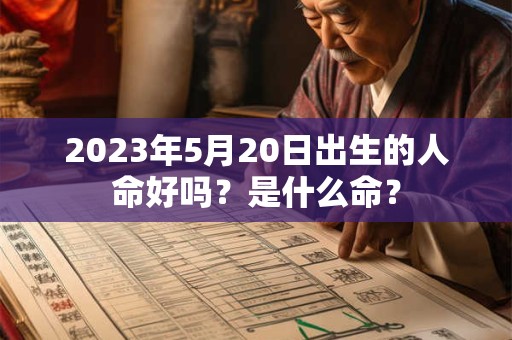 2023年5月20日出生的人命好吗？是什么命？