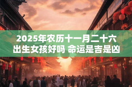 2025年农历十一月二十六出生女孩好吗 命运是吉是凶