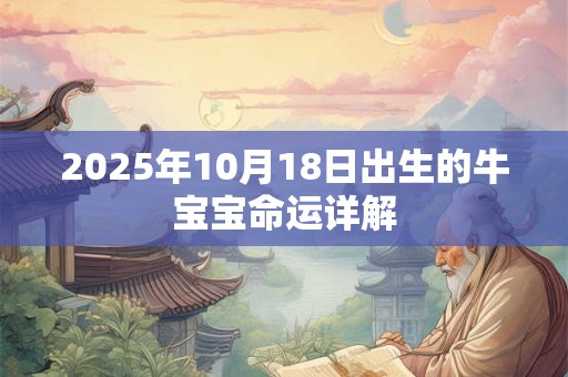 2025年10月18日出生的牛宝宝命运详解