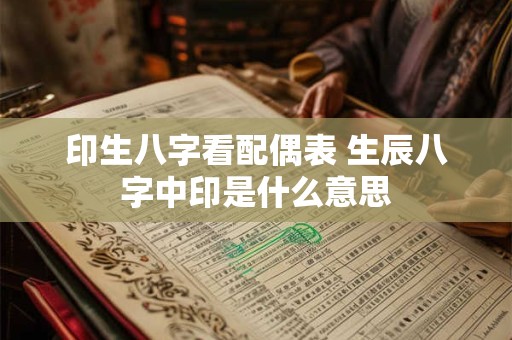 印生八字看配偶表 生辰八字中印是什么意思