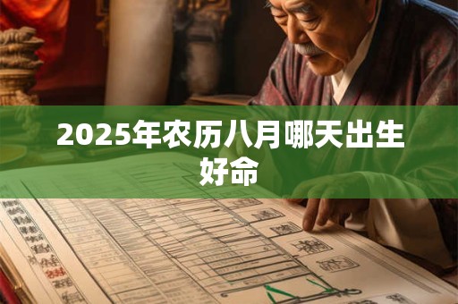 2026年农历八月哪天出生好命