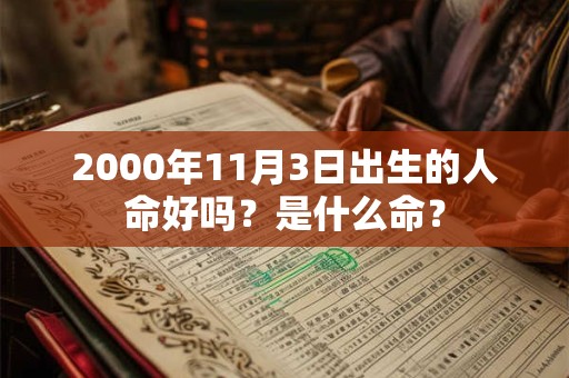 2000年11月3日出生的人命好吗？是什么命？