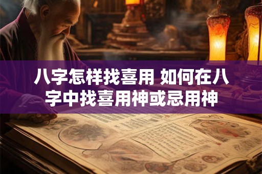 八字怎样找喜用 如何在八字中找喜用神或忌用神