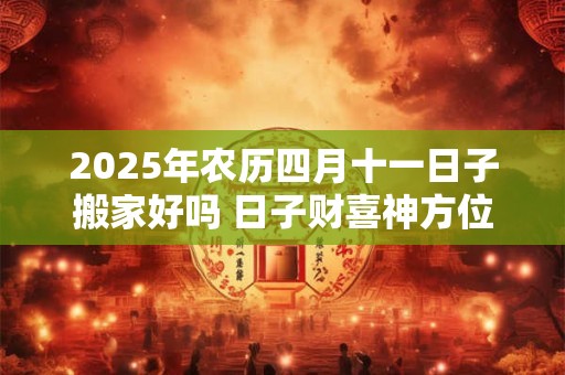2025年农历四月十一日子搬家好吗 日子财喜神方位！