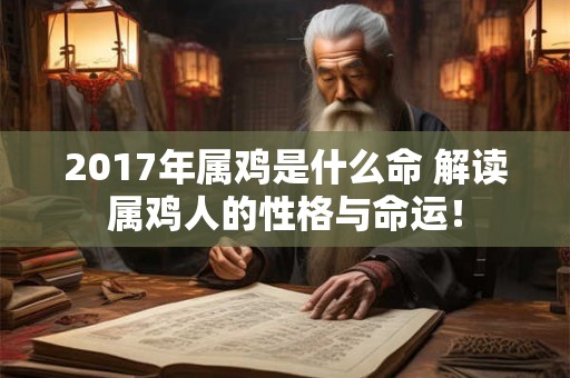2017年属鸡是什么命 解读属鸡人的性格与命运！