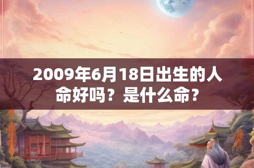 2009年6月18日出生的人命好吗？是什么命？