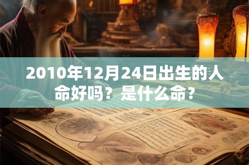 2010年12月24日出生的人命好吗？是什么命？