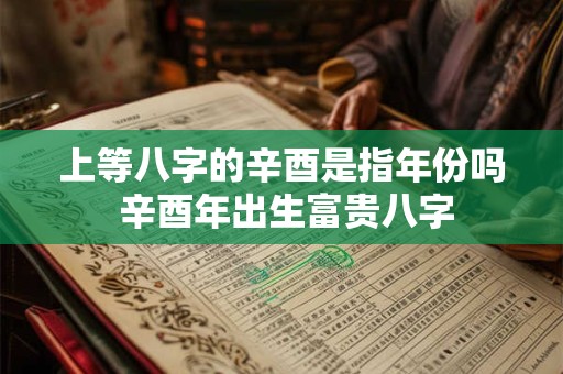 上等八字的辛酉是指年份吗 辛酉年出生富贵八字