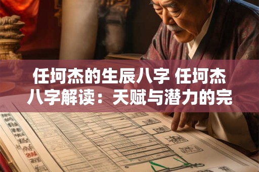 任坷杰的生辰八字 任坷杰八字解读：天赋与潜力的完美融合