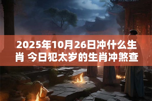 2025年10月26日冲什么生肖 今日犯太岁的生肖冲煞查询：