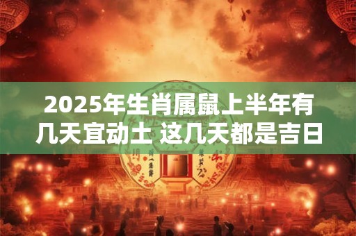 2025年生肖属鼠上半年有几天宜动土 这几天都是吉日