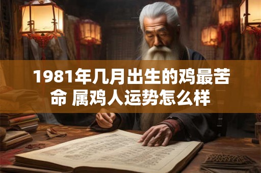 1981年几月出生的鸡最苦命 属鸡人运势怎么样