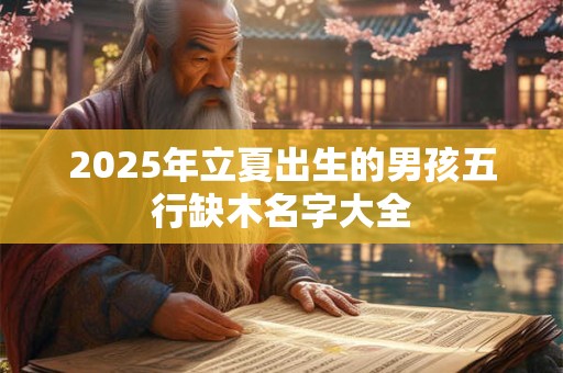 2025年立夏出生的男孩五行缺木名字大全