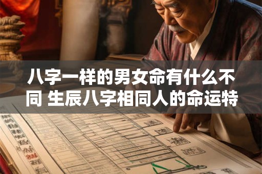 八字一样的男女命有什么不同 生辰八字相同人的命运特点