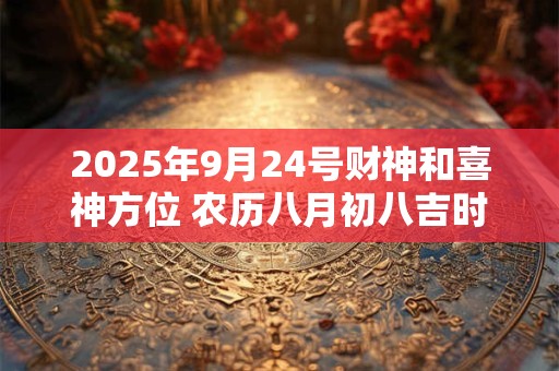 2025年9月24号财神和喜神方位 农历八月初八吉时查询