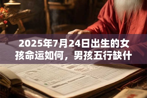 2025年7月24日出生的女孩命运如何，男孩五行缺什么