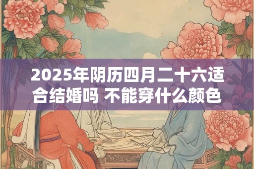 2025年阴历四月二十六适合结婚吗 不能穿什么颜色衣服
