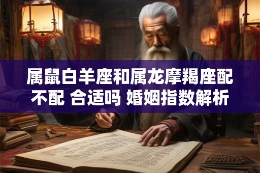 属鼠白羊座和属龙摩羯座配不配 合适吗 婚姻指数解析