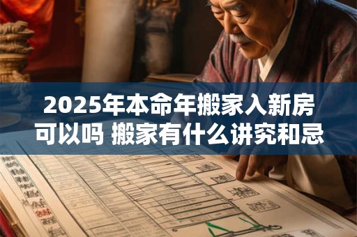 2025年本命年搬家入新房可以吗 搬家有什么讲究和忌讳