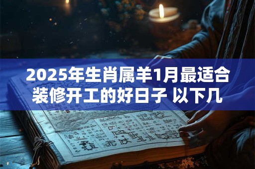 2025年生肖属羊1月最适合装修开工的好日子 以下几天就不错