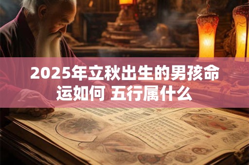2025年立秋出生的男孩命运如何 五行属什么