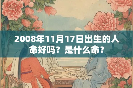 2008年11月17日出生的人命好吗？是什么命？