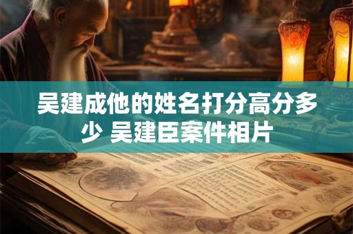 吴建成他的姓名打分高分多少 吴建臣案件相片